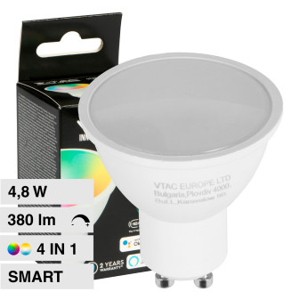 Faretto LED GU10 6W RGB+CCT Dimmerabile