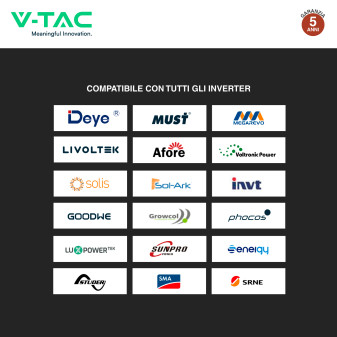 VT-12040 Batteria CEI-021 10KWh per Impianti Solari V-Tac