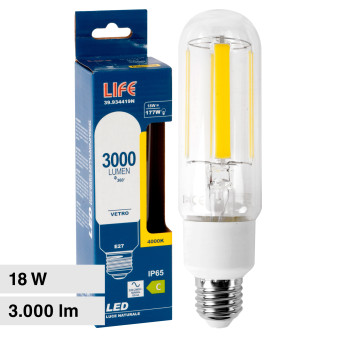 Acquista Ideal Lux Lampadina LED Vintage E27 4W Tubolare