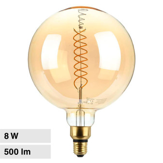 Lampada a filamento vintage E27 G125 7W 725lm luce calda 2500K 320° Kanlux  