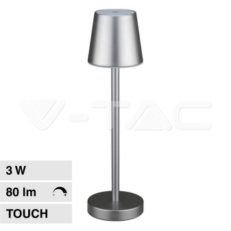 Lampada da comodino a led Touch dimmerabile, lampada da tavolo a batteria 8  colori e 3