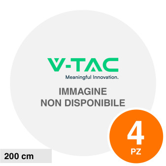 V-Tac Binario in Alluminio 200cm per Pannelli Solari Fotovoltaici Colore Nero...