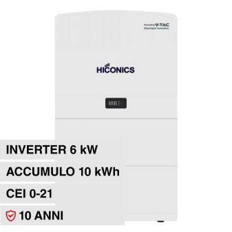 V-Tac HEC2-S6.0Hr2 Sistema All-In-One Fotovoltaico Inverter Monofase Ibrido...