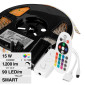 V-Tac Smart VT-5050 Kit Striscia LED Flessibile 15W RGB+W 12V IP65 Alimentatore Controller Telecomando - Bobina da 5m - SKU 2910