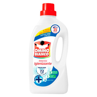 Omino Bianco Detersivo Liquido Igienizzante 35 Lavaggi - Flacone da 1,4 Litri