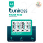 Uniross Power Plus Alkaline LR6 Stilo AA Mignon 1,5V Pile Alcaline - Blister da 4 batterie