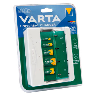 Varta Universal Charger Caricabatterie Universale AAA / AA / C / D / 9V NiMh...