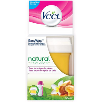 Veet EasyWax Roll-On Natural Inspirations per Tutti i Tipi di Pelle -...