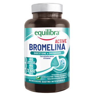 Equilibra Bromelina Active Integratore Alimentare Digestione Drenaggio Gastro...