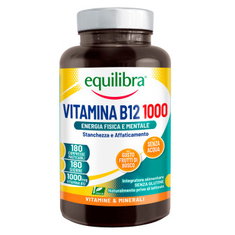Equilibra Vitamina B12 1000 Integratore Energia Fisica e Mentale Gusto Frutti...
