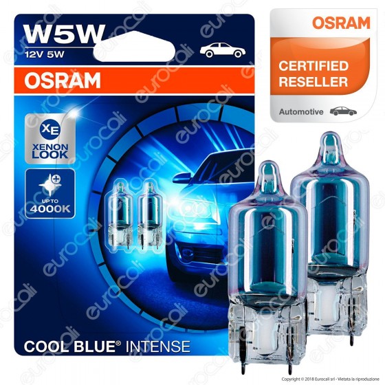 2 Lampadine W5W Osram Cool Blue Intense Effetto Xenon