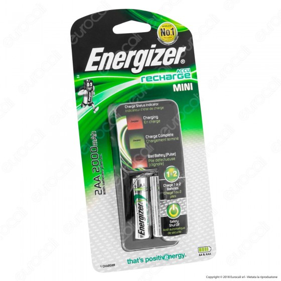 Caricabatterie Energizer Mini Per Pile Stilo e Ministilo
