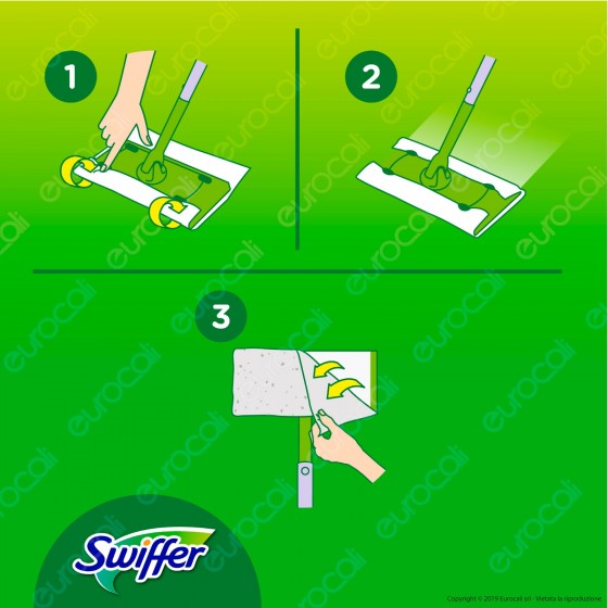 Kit di ricarica panni cattura polvere XXL Swiffer verde conf.da 16 panni -  PG015
