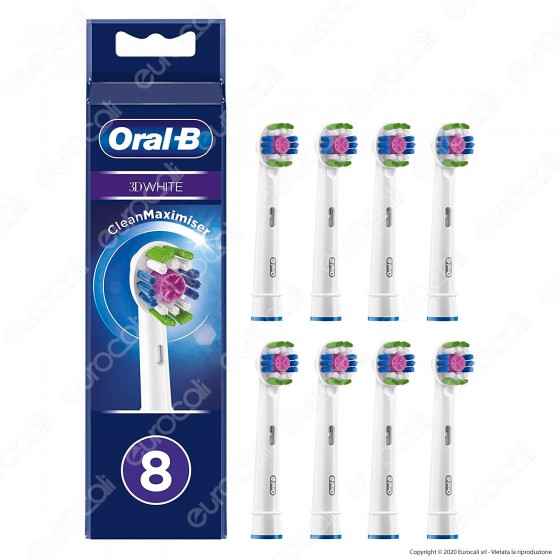 3D white 8 Testine di Ricambio Spazzolini Elettrici Oral-B