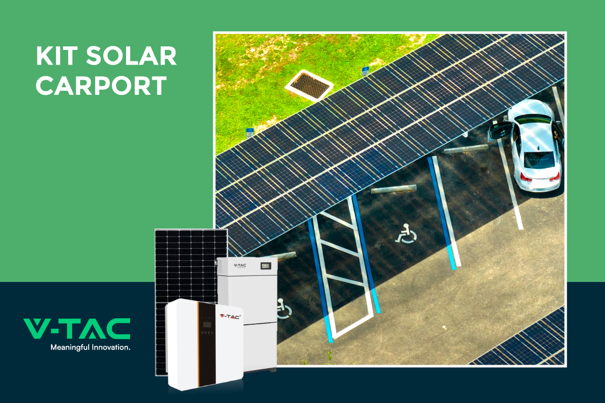 Carport solare con impianto fotovoltaico